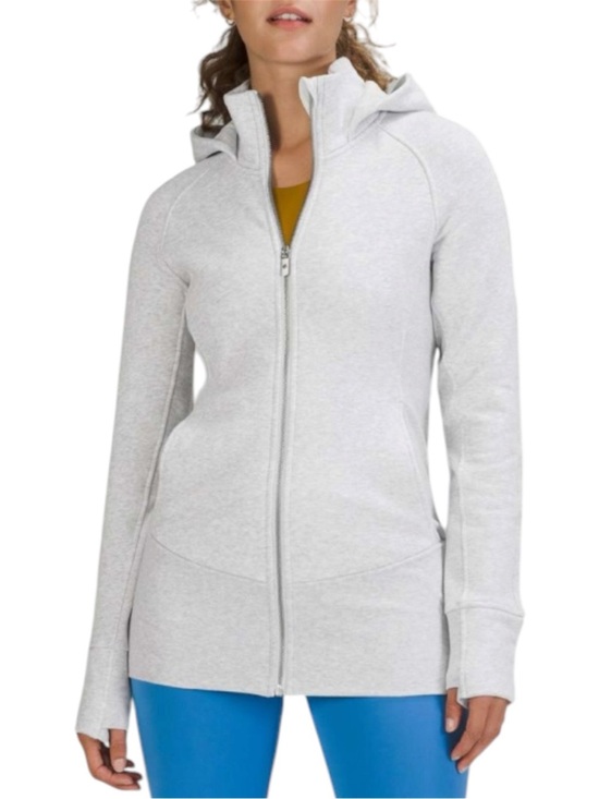 lululemon athletica Tops - Lululemon Hooded Radiant Jacket Heathered Core Ultra Light Grey Womens Size 6